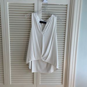 White Crossed Sleeveless Top